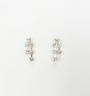 Srebrny komplet ślubny naszyjnik z cyrkoniami kolczyki D13-145