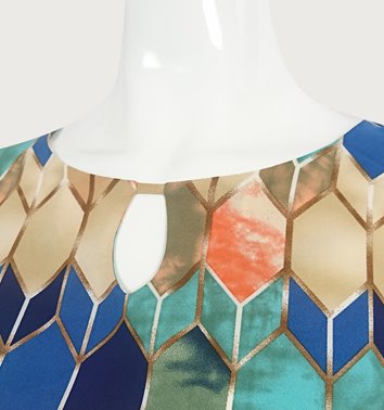 Wzorzysta bluzka plus size D11-P139