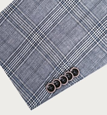 JASNO SZARA MARYNARKA W KRATĘ  PLUS SIZE