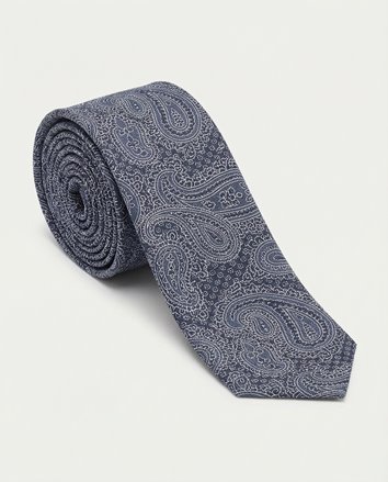 KOMPLET KRAWAT MĘSKI Z POSZETKĄ PAISLEY M8-282