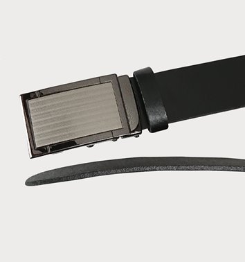 CZARNY PASEK MĘSKI  ZE SKÓRY  M6-24