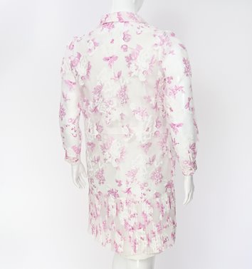 Sukienka plus size z narzutką i paskiem D2‑P378