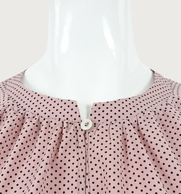 Różowa bluzka w kropeczki plus size D11-P134