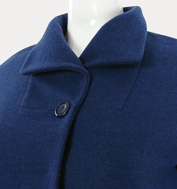 GRANATOWY PŁASZCZ Z WEŁNĄ  D19-12