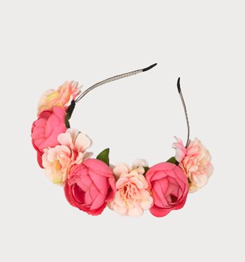 OPASKA DO WŁOSÓW KWIATY  D18-26