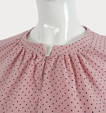 RÓŻOWA BLUZKA  DAMSKA  KROPECZKI D11-130