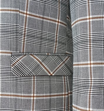 MARYNARKA MĘSKA  SZARA W KRATĘ  M22-23