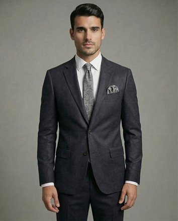 KOMPLET KRAWAT MĘSKI Z POSZETKĄ PAISLEY M8-282