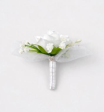 BUTONIERKA ŚLUBNA PERŁOWA ELEGANCJA