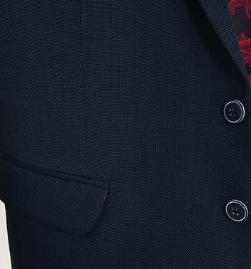 Granatowa marynarka męska plus size w mikrowzór M22-P34