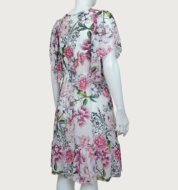 ZWIEWNA SUKIENKA  W KWIATY   D2-212