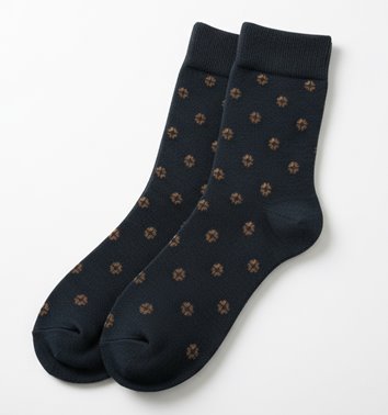 SKARPETY MĘSKIE GRANATOWE ELEGANCKIE W DROBNY WZÓR