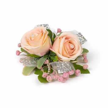 KORSARZ ŚLUBNY Z RÓŹ BRZOSKWINIOWYCH