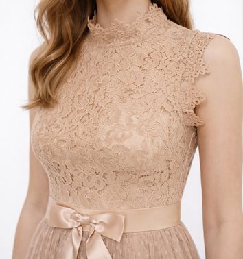 ELEGANCKA SUKIENKA TIULOWA Z KORONKĄ   D2-369