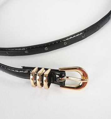 CZARNY PASEK Z KLAMRĄ  D6-40