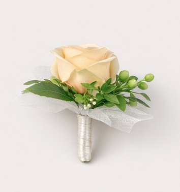 BUTONIERKA ŚLUBNA PEACH ELEGANCE