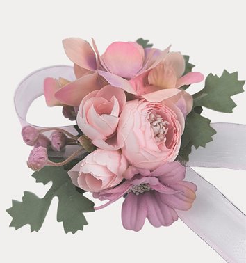 ZESTAW BUTONIERKA BRANSOLETKA KWIATY 51-10