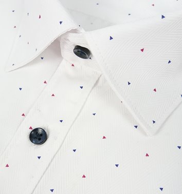 ELEGANCKA KOSZULA Z STRUKTURĄ W TRÓJKĄTY M3-170