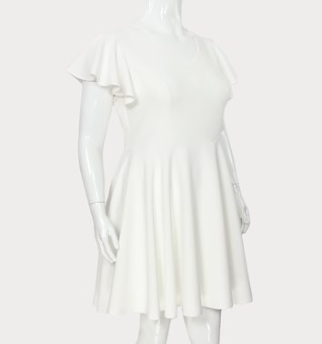 Rozkloszowana sukienka plus size do kolan D2‑P375