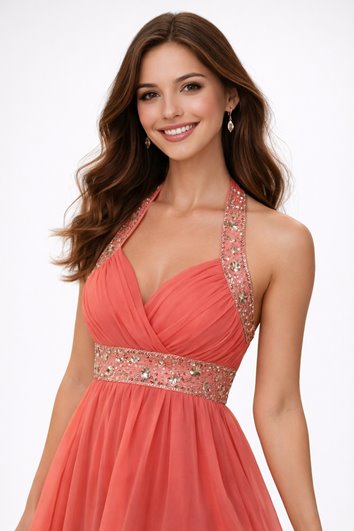 RÓŻOWA ZWIEWNA SUKIENKA  Z WIĄZANIEM