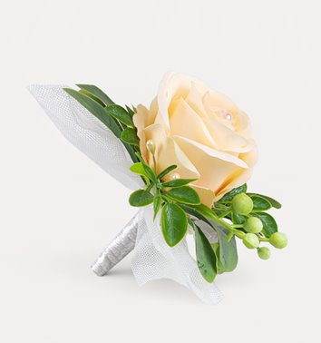 BUTONIERKA ŚLUBNA PEACH ELEGANCE