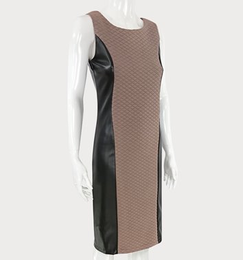 WYSZCZUPLAJĄCA SUKIENKA PIKOWANA   D2-326