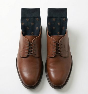 SKARPETY MĘSKIE GRANATOWE ELEGANCKIE W DROBNY WZÓR