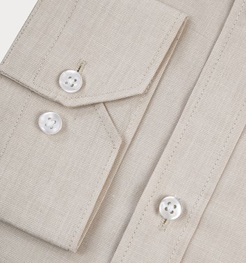 BEŻOWA KOSZULA BAWEŁNIANA REGULAR M3-167