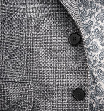 MARYNARKA MĘSKA PLUS SIZE W DROBNĄ KRATĘ M22-P38