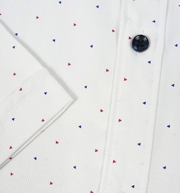 ELEGANCKA KOSZULA Z STRUKTURĄ W TRÓJKĄTY M3-170