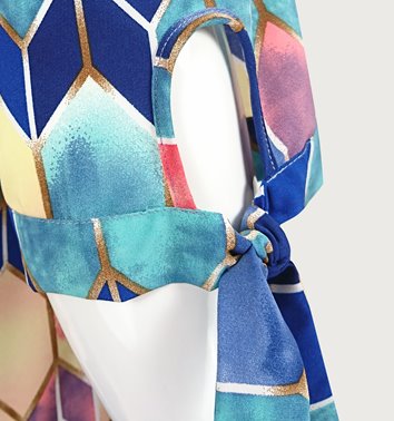 Wzorzysta bluzka damska plus size D11-P137