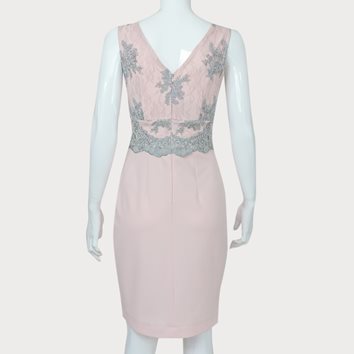 RÓŻOWA SUKIENKA Z KORONKĄ  D2-132