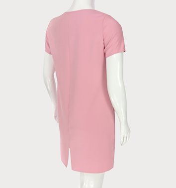 Różowa sukienka plus size z łezką D2‑P308