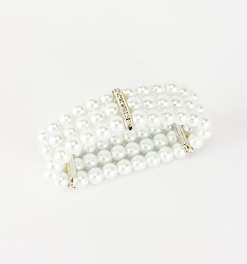 BRANSOLETKA SZTUCZNE PERŁY  D13- 106