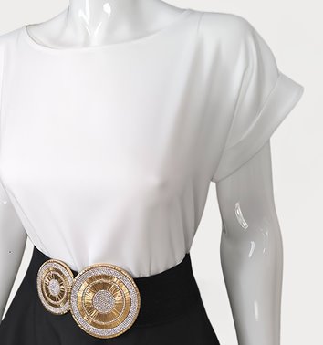 BIAŁA DAMSKA BLUZKA  D11-150