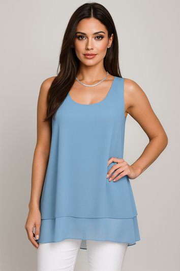 ELEGANCKA BLUZKA NA SZEROKICH RAMIĄCZKACH D11-115